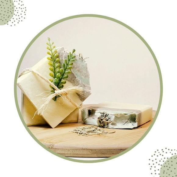 Mini Sabonete Natural de Alecrim, Capim Limão e Argila Verde