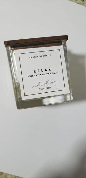 Vela Aromática Artesanal em Vidro Quadrado 80g