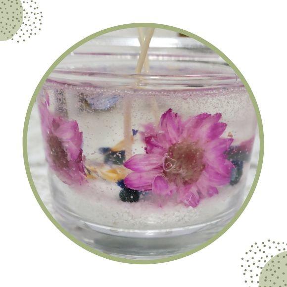 Vela Transparente Perfumada 100g com Decoração