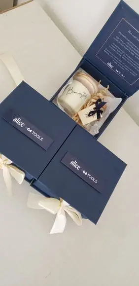 Kit Corporativo com Vela Aromática Caixa Premium