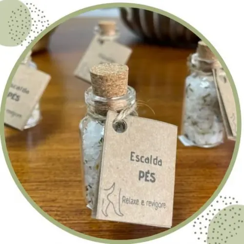 Kit Sais Escalda Pés Lembrancinha com Óleos Essenciais 16g