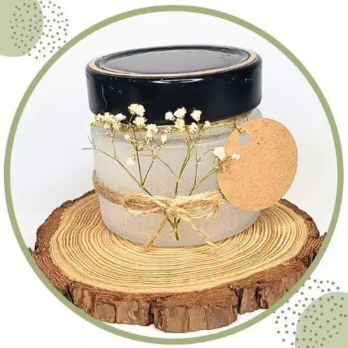 Vela Lembrança Casamento com Decoração Natural 110g