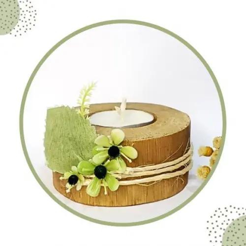 Vela Ecológica Aromática em Madeira 15g