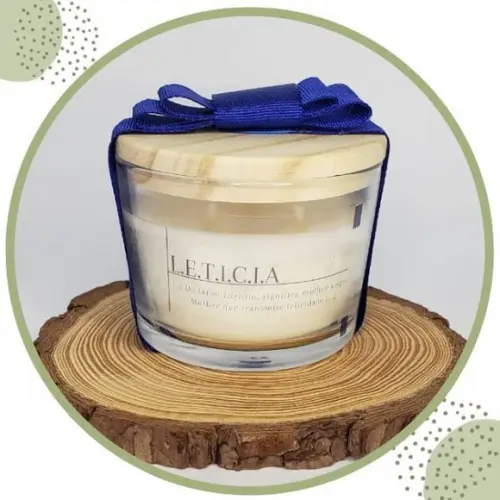 Vela Perfumada em Pote Patê com Tampa de Madeira 110g