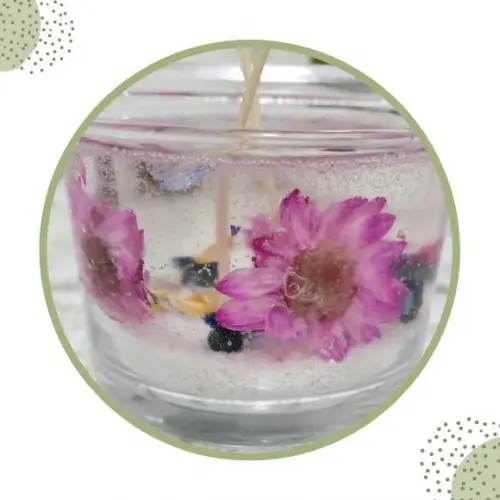 Vela Transparente Perfumada 100g com Decoração