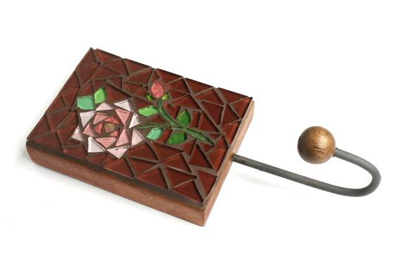 Cabideiro em Mosaico 1 Gancho Flor