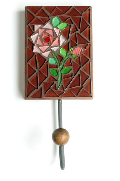 Cabideiro em Mosaico 1 Gancho Flor