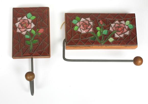 Cabideiro em Mosaico 1 Gancho Flor