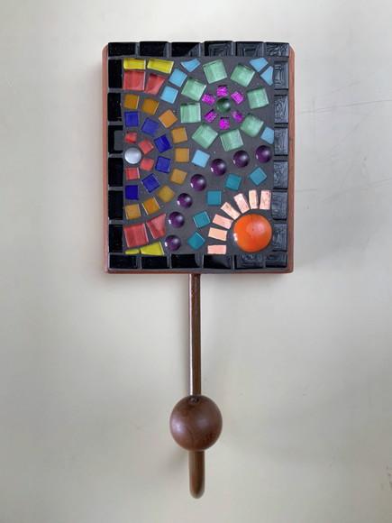 Cabideiro em Mosaico 1 Gancho Mandala