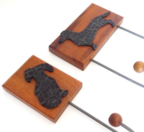 Cabideiro em Mosaico Dachshund