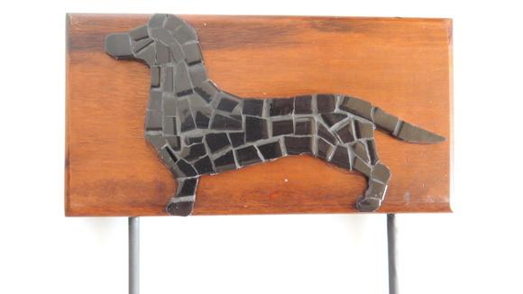 Cabideiro em Mosaico Dachshund
