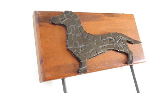 Cabideiro em Mosaico Dachshund