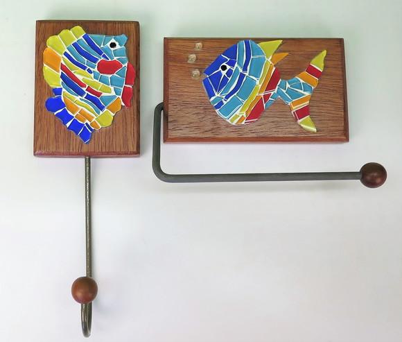 Cabideiro em Mosaico Peixinho