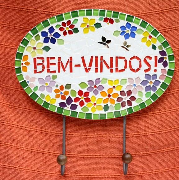Cabideiro Mosaico Bem-vindos Primavera