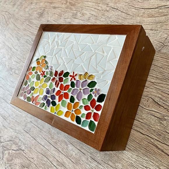Caixa de Chá em Mosaico Primavera