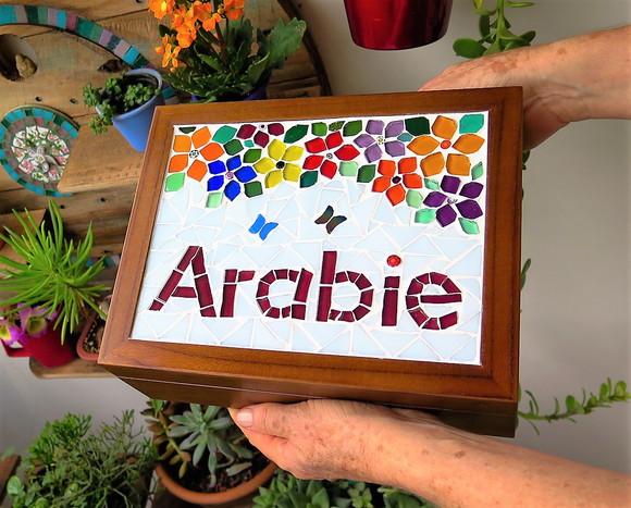Caixa de Chá em Mosaico Primavera Personalizada
