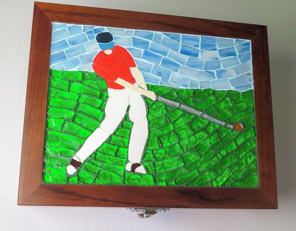 Caixa Multiuso ou Relógios em mosaico Golfista