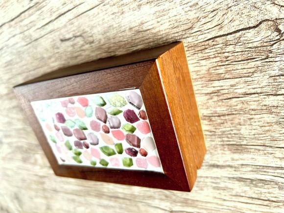 Caixa Porta Cartões em Mosaico Cerejeiras