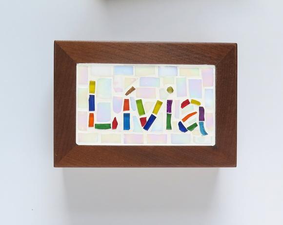 Caixa Porta Cartões em Mosaico Personalizado