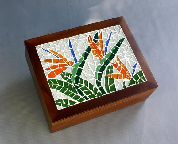 Caixa Porta Maquiagem em Mosaico