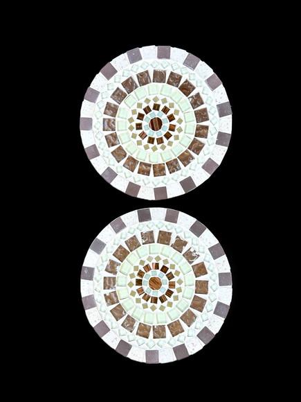 Descanso de Panelas em Mosaico Mandala (jogo de Dois)