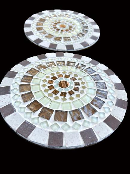 Descanso de Panelas em Mosaico Mandala (jogo de Dois)