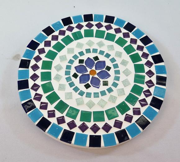 Descanso de Panelas em Mosaico Mandala Floral