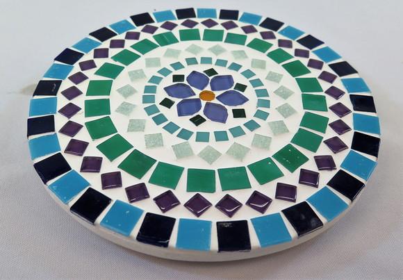 Descanso de Panelas em Mosaico Mandala Floral