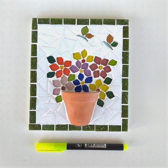 Duo de Quadrinhos Florido em Mosaico