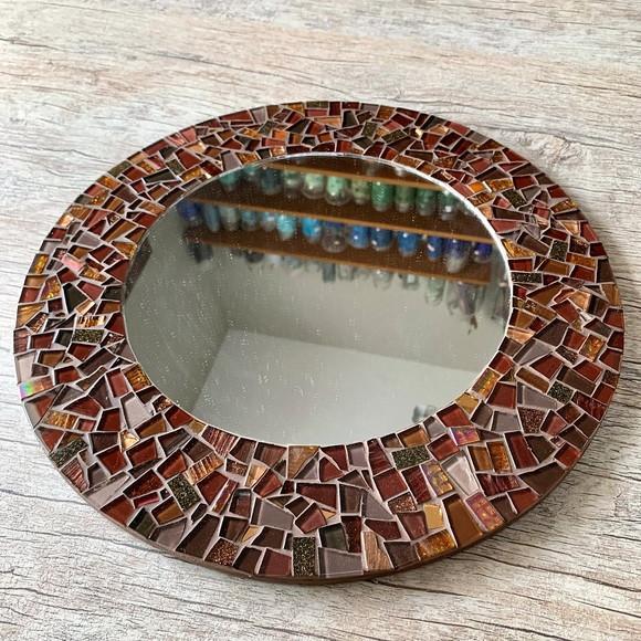 Espelho em Mosaico Marrom