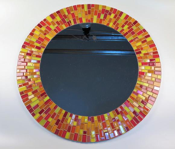 Espelho em Mosaico Raios de Sol Redondo