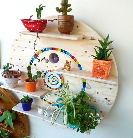 Estante Rústica Sustentável Espiral Prateleiras Desmontadas