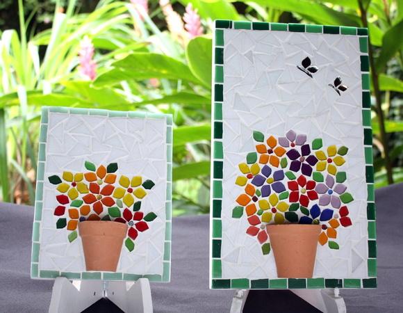 Jogo de Quadrinhos Florido em Mosaico