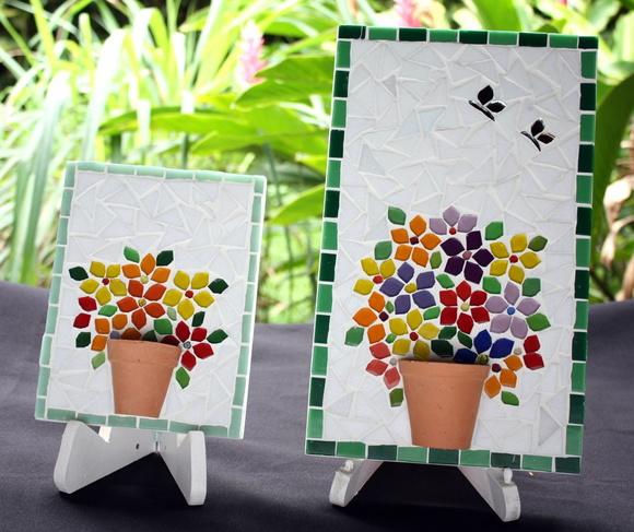 Jogo de Quadrinhos Florido em Mosaico