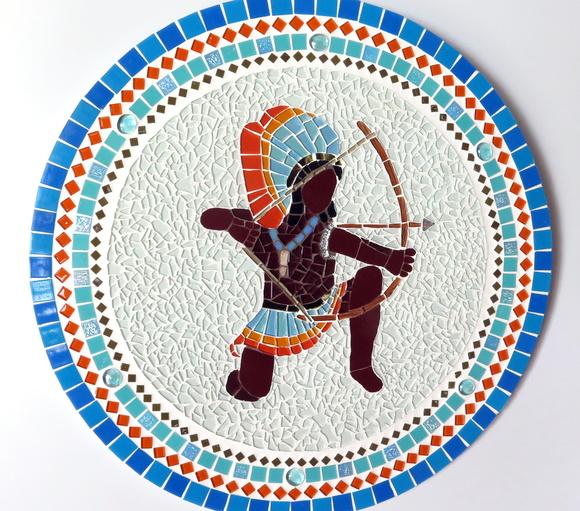Mandala Caboclo Flecheiro em Mosaico