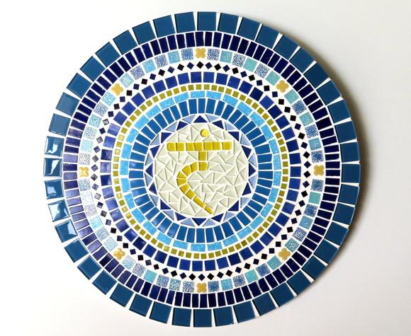 Mandala Chakra Plexo Solar em Mosaico