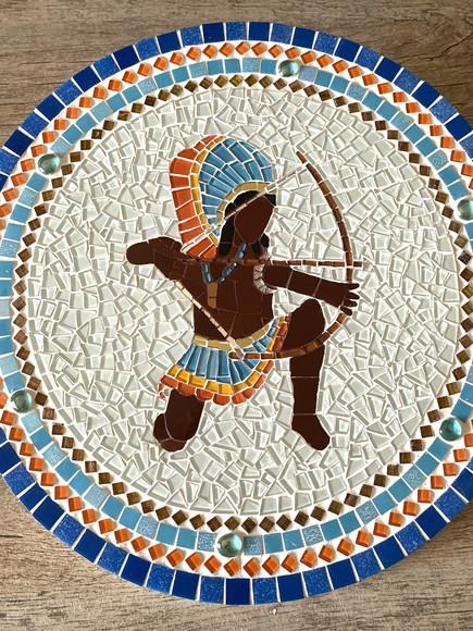 Mandala Caboclo Flecheiro em Mosaico Área Externa