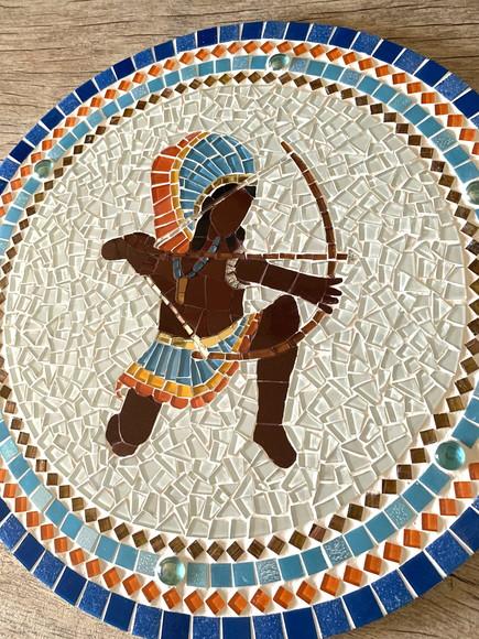 Mandala Caboclo Flecheiro em Mosaico Área Externa
