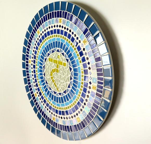 Mandala Chakra Plexo Solar em Mosaico