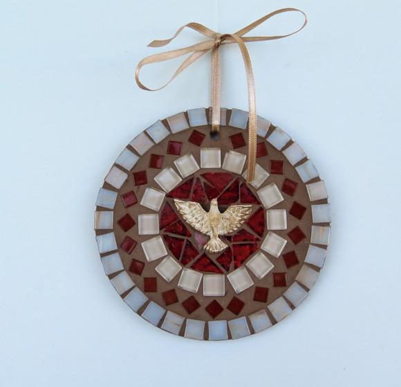 Mandala Divino em Mosaico Mini Marrom