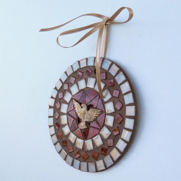 Mandala Divino em Mosaico Mini Marrom