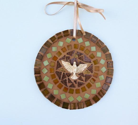 Mandala Divino em Mosaico Mini Marrom