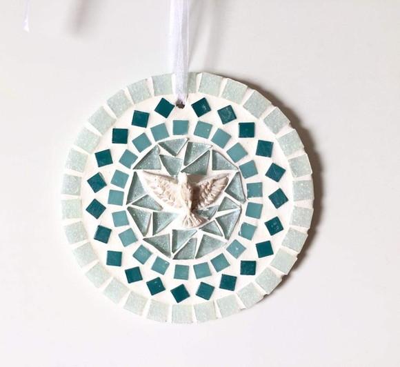 Mandala Divino em Mosaico Mini Verde
