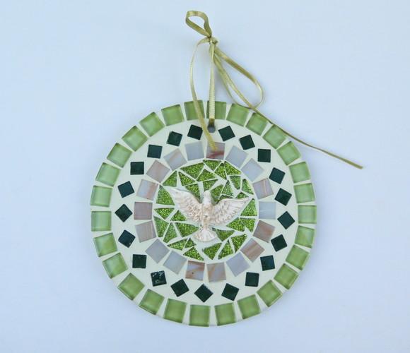 Mandala Divino em Mosaico Mini Verde