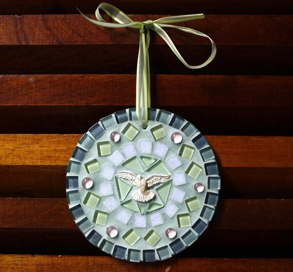 Mandala Divino em Mosaico Mini Verde