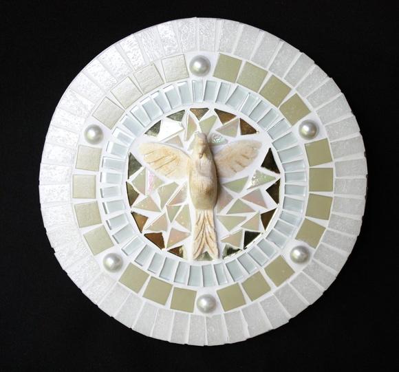 Mandala Divino em Mosaico Perolada