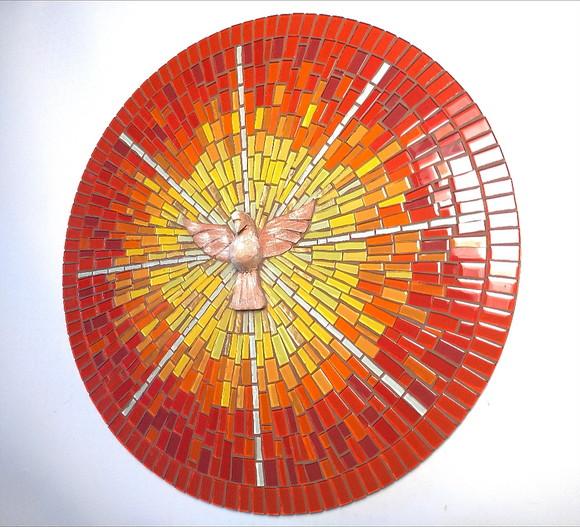 Mandala Divino em Mosaico Raios
