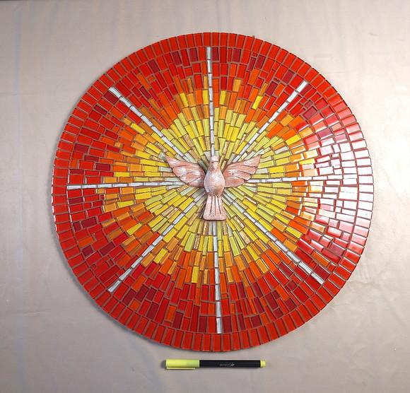 Mandala Divino em Mosaico Raios