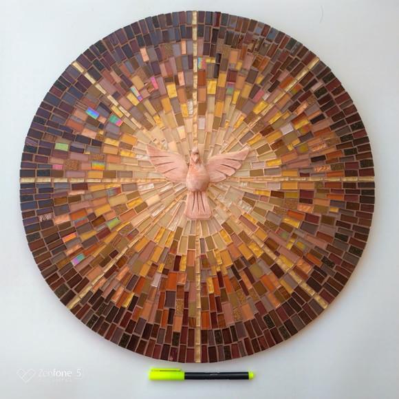 Mandala Divino em Mosaico Raios Terra