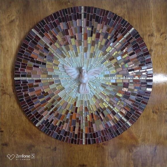 Mandala Divino em Mosaico Raios Terra
